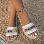 Sandália Boho Tassel Étnica | Rasteira de Praia Feminina