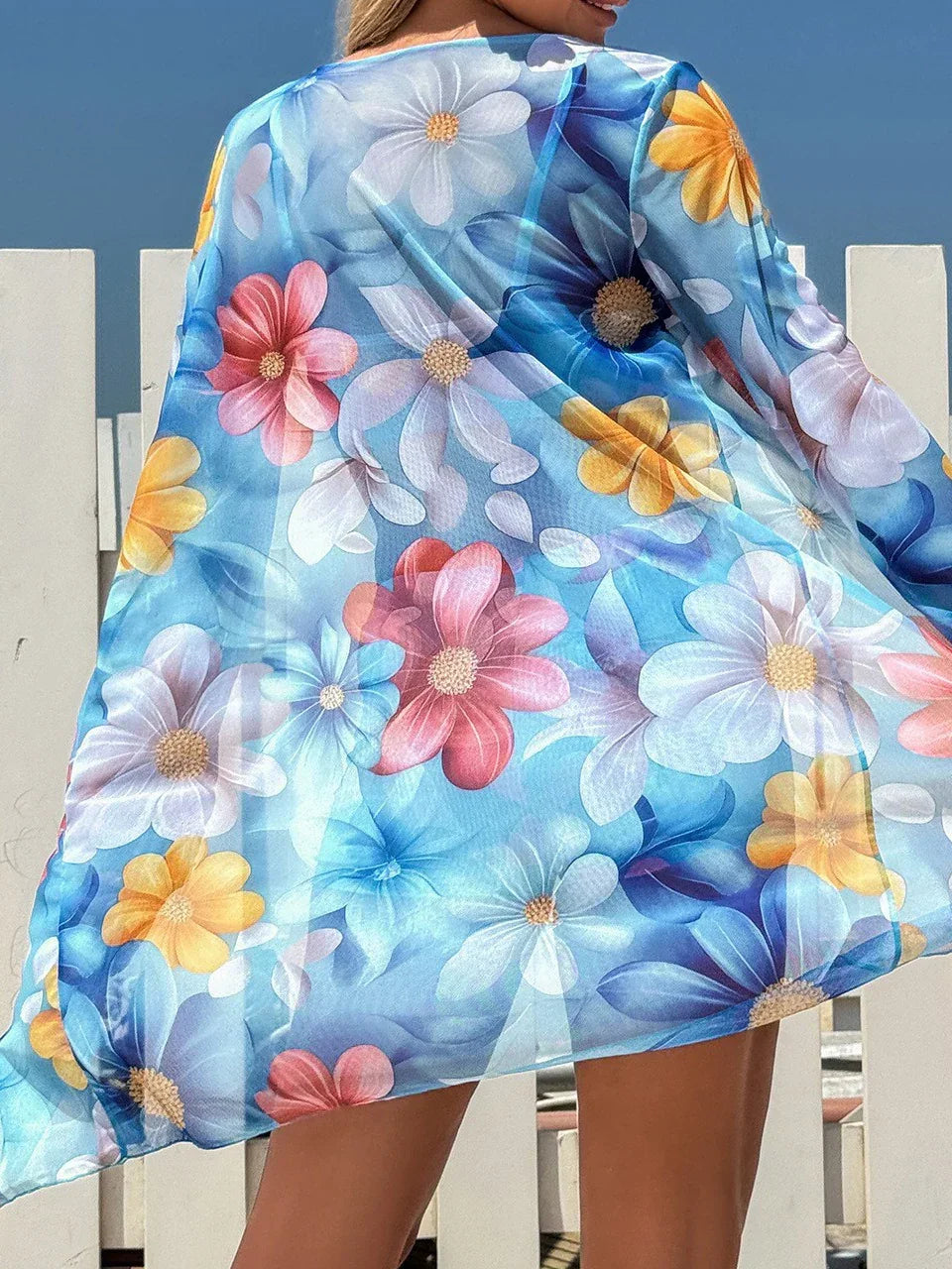 Biquíni Tie Dye 3 Peças | Cintura Alta com Shorts