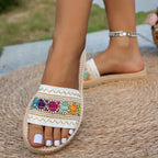 Sandália Boho Tassel Étnica | Rasteira de Praia Feminina