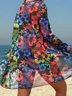 Biquíni Tie Dye 3 Peças | Cintura Alta com Shorts
