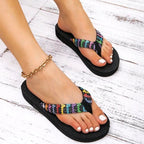 Chinelo Rasteira Plataforma Feminina | Flip Flop de Praia Leve e Confortável