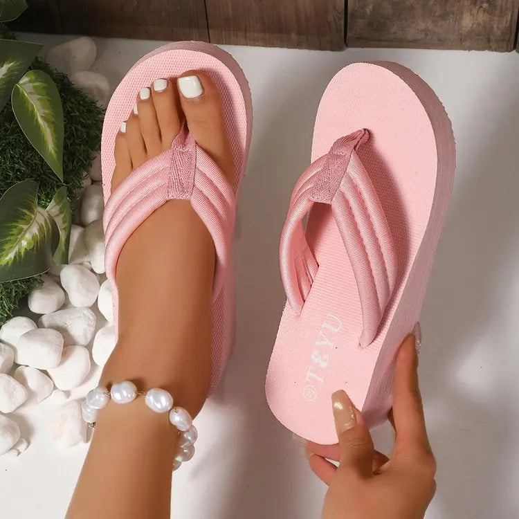 Sandália Anabela Slide Feminina | Leve e Confortável para Praia e Piscina