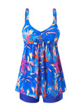 Tankini 2 Peças com Cordão Frontal | Conjunto Feminino para Praia e Piscina