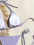 Biquíni Triângulo Frente Única | Design Concha & Estrela do Mar com Bojo