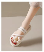 Sandália Feminina Rasteira com Flor | Conforto e Estilo