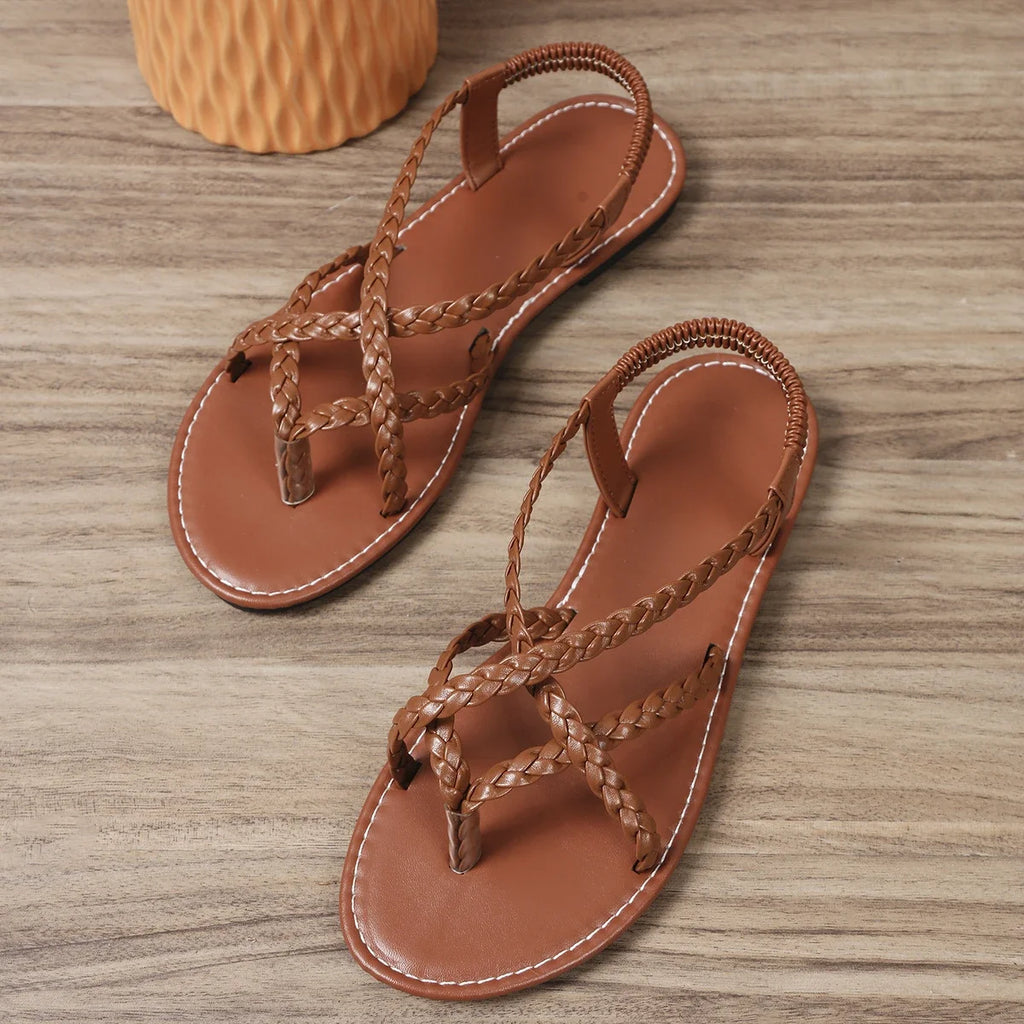 Sandália Feminina Trançada Moda Praia 👡