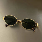 Óculos de Sol Steampunk Oval Vintage | Proteção UV400