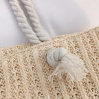 Bolsa de Praia Palha Estilo Boho | Grande Capacidade