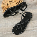 Sandália Feminina Trançada Moda Praia 👡