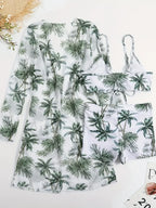 Biquíni Tie Dye 3 Peças | Cintura Alta com Shorts