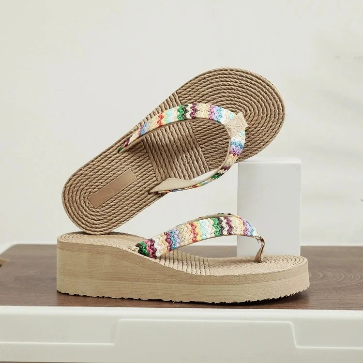 Chinelo Rasteira Plataforma Feminina | Flip Flop de Praia Leve e Confortável