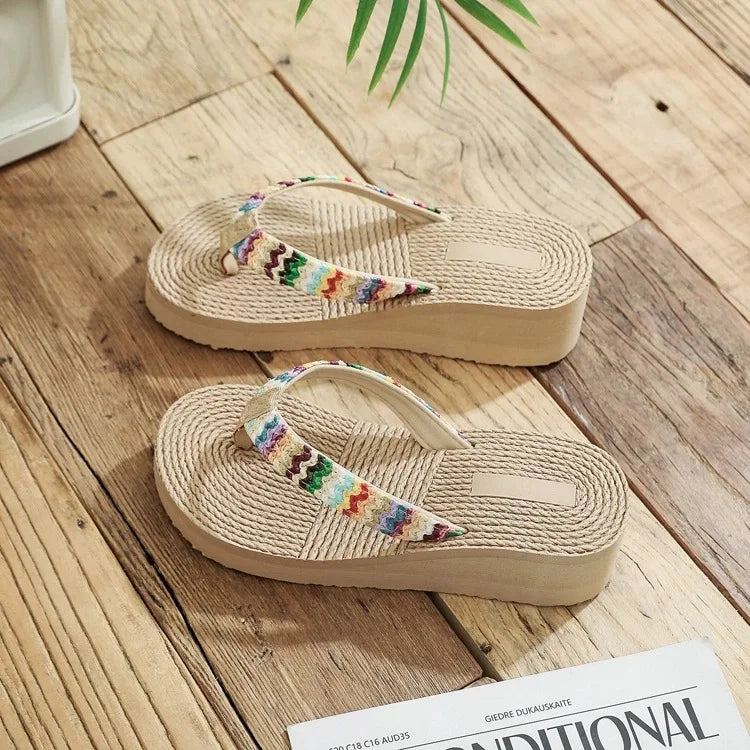 Chinelo Rasteira Plataforma Feminina | Flip Flop de Praia Leve e Confortável