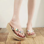 Chinelo Rasteira Plataforma Feminina | Flip Flop de Praia Leve e Confortável