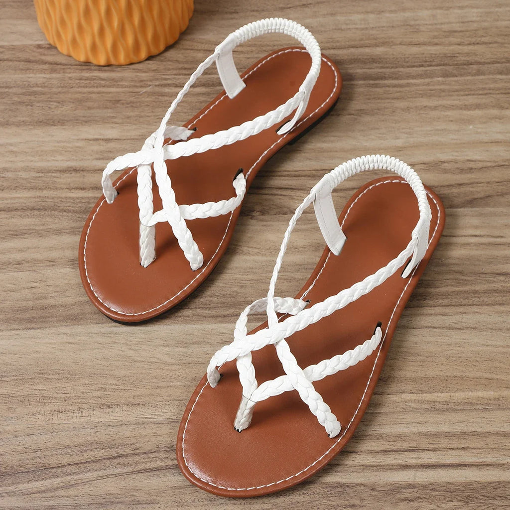 Sandália Feminina Trançada Moda Praia 👡