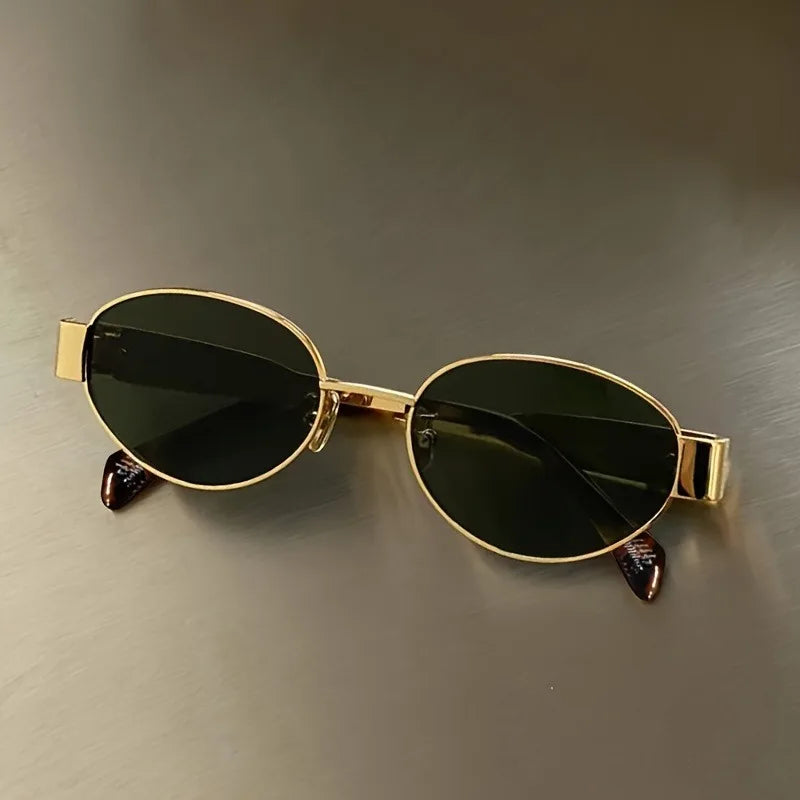 Óculos de Sol Steampunk Oval Vintage | Proteção UV400