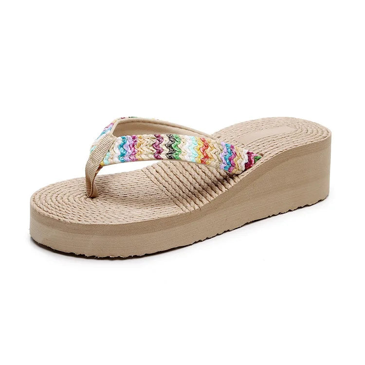 Chinelo Rasteira Plataforma Feminina | Flip Flop de Praia Leve e Confortável